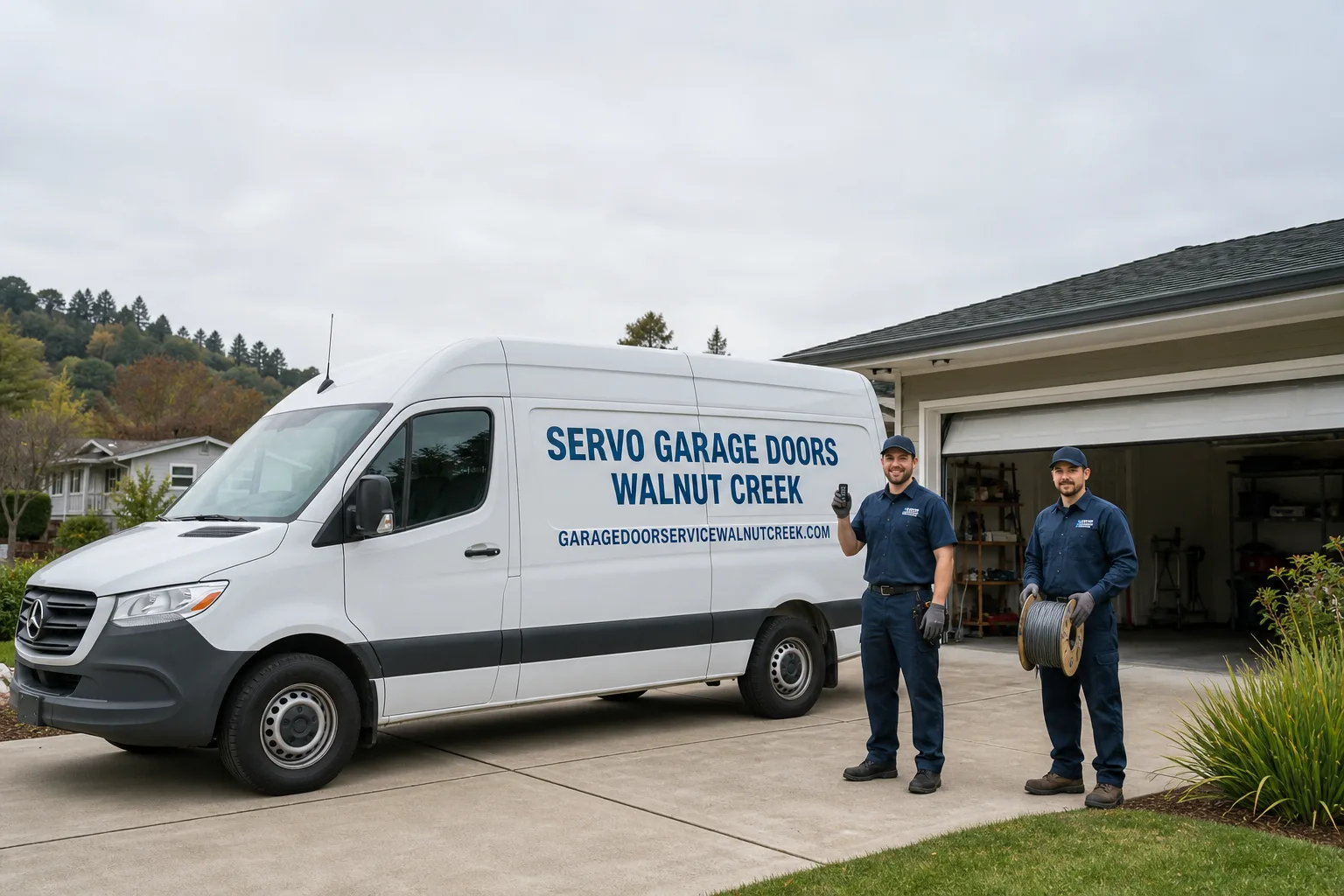 Servo Garage Doors Walnut Creek garage door service vehicle and crew in Walnut Creek, CA